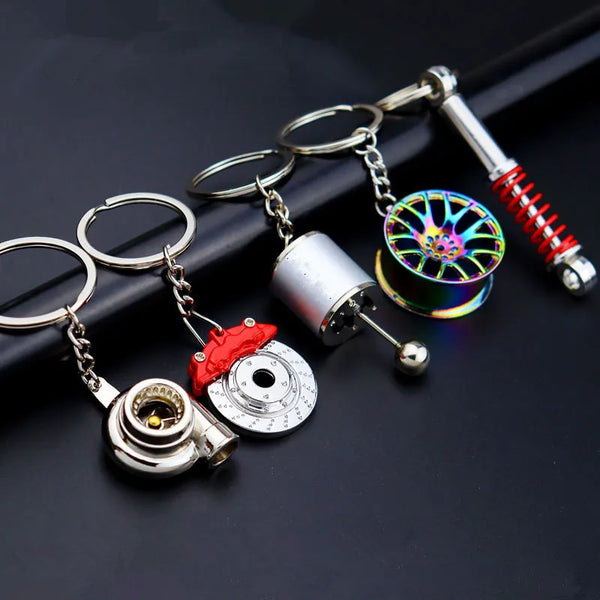 Car Speed Gearbox Gear Head Keychain Manual Transmission Lever Metal Key Ring Car Refitting Metal Pendant Creative Keychain 2022