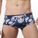 Men's Fashionable Swim Trunk Cartoon Printed Cup Stand Up Tie Up Hot Spring Beach Board Shorts Elastic Sprotswear Swimming Pants