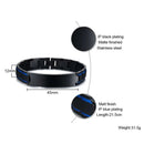 Men Personalized Custom Engrave ID Bracelets Stainless Steel Link Chain Medical  Bracelet