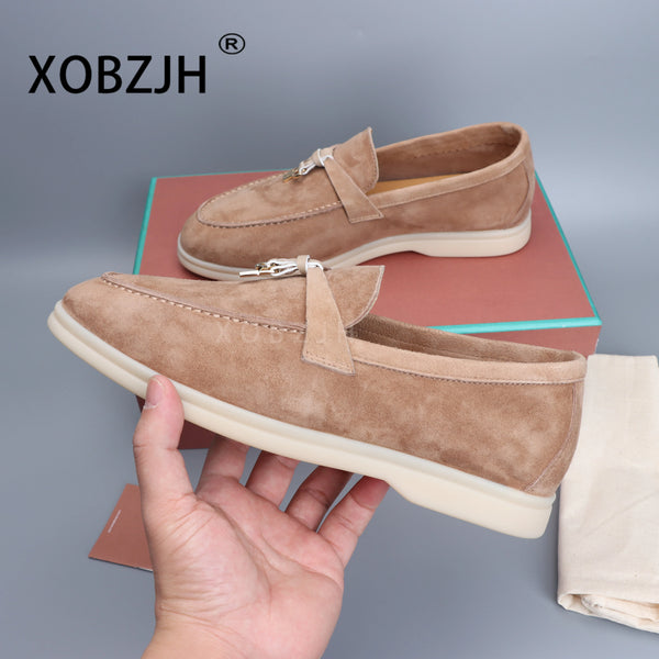 أحذية موكاسين صيفية للمشي من الجلد المدبوغ للنساء لربيع وخريف 2025، أحذية بدون كعب، أحذية مسطحة بدون رباط، أحذية ...