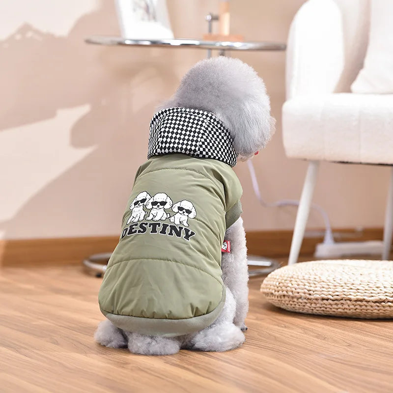 Cool Poodle Dog Costumes XXL 4XL Small Medium Puppy Animal Pet Clothing Down Windbreaker Fleece Outfit Pink Green Cat Supplies