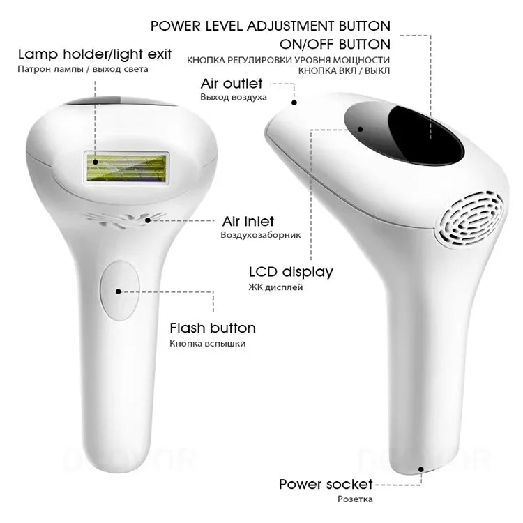 Professional Permanent Laser Depilator IPL Hair Removal For Whole Body, Depilator Remover Permanent Women Home Use Devices