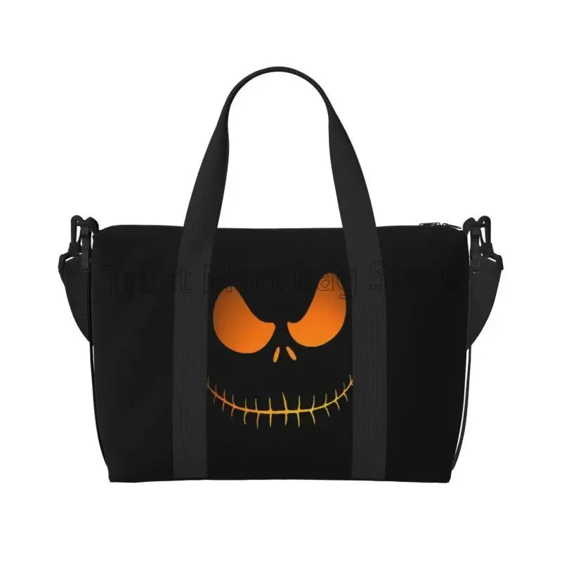 Halloween Bats Devil Print Duffel Bag Weekender Overnight Bag for Women Men Teens Lighweight Travel Bag for Gym Yoga Sport