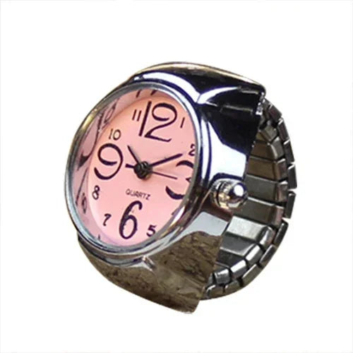 2024 Luxury Vintage Punk Quartz Watch Ring Couple Women Men Hip Hop Cool Elastic Stretchy Watch Finger Rings Jewelry Gifts