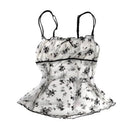 Y2K Bow Chic Sweet Clothing Cute Halter Tops Women Sleeveless Casual Singlet Vintage Tide Daily Slim Classic Aesthetic Camisole