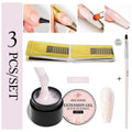 2/3pcs Extension Nail Polish Set Clear White Pink Gold Foil Glitter Quick Builder Gel Uv Led Nail Glue Nail Tips Extension Kit