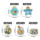 Cat's Wishing Bottle Enamel Pins Custom Kitten Dream Life Brooches Lapel Badges Cartoon Cute Animal Gift for Kids Friends