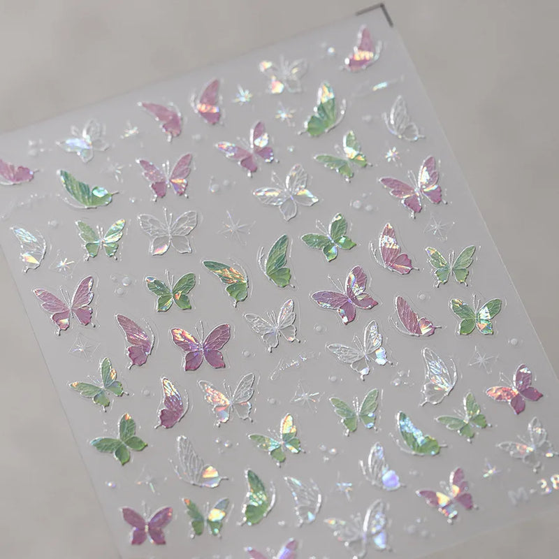 1 pc 5D Embroidery Bee Nail Art Sticker Embossed Butterfly Insect Nail Sticker High Quality Nail Art Design Decoration Sticker