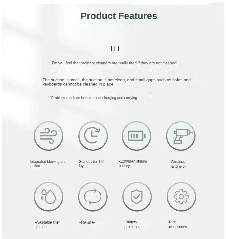 Xiaomi Wireless Car Vacuum Cleaner 6000pa Portable  Car Home Powerful Blower Strong Suction Handheld Vacuum Cleaner 2025