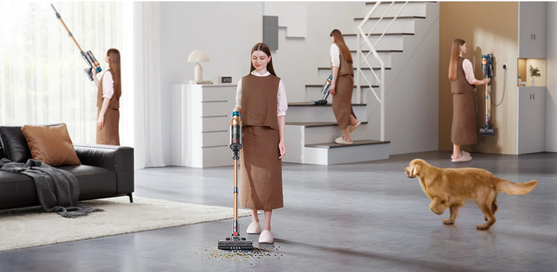 V18 Wireless Handheld Vacuum Cleaner 45kPa 550W Powerful 6 in 1 Cordless Vacuum Cleaner LED Display Handheld Sweeper Machine