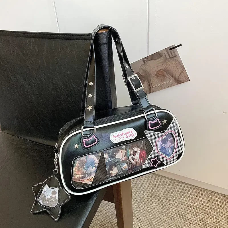 HAEX Y2K Harajuku Women Ita Bags Fashion 2024 Lolita JK Uniform Crossbody Shoulder Bags Subculture Individuality DIY Bolso Mujer
