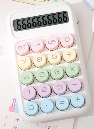 10 Digital School Student Calculator Mechanical Keyboard Fashion Color