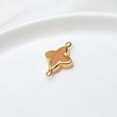 6pcs Diy Accessories Copper Bag Edge Jelly Color Flower Star Pendant Earring Bracelet  Handmade Material Jewelery Charms