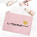 Personalized Makeup Bag Bridesmaid Maid of Honor Holiday Wedding Bachelorette Party Gifts Canvas Monogram Cosmetic Zipper Pouch