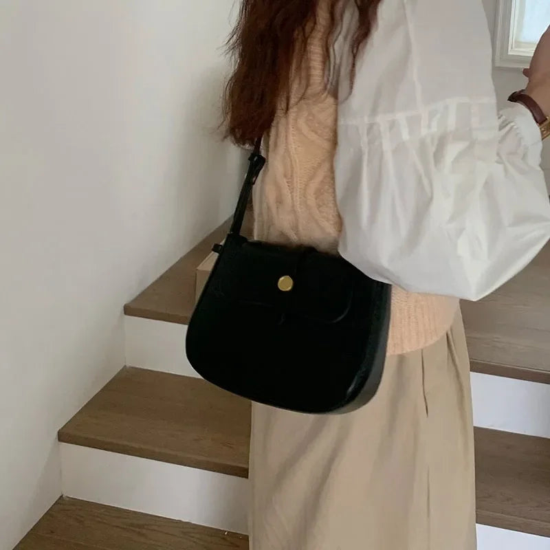 Korea Style Niche New Retro Women's Bag Elegant Luxury All-Match Small Handbags Trendy Shoulder Underarm Hobo Bags