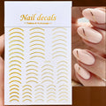 1 Pc Nail Strip Stickers Black/Gold/Rose Gold/Silver Metal Strip Tape Nail Art Adhesive DIY Foil Tips Nail Sticker Decals NK11