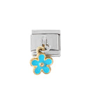 New Fashion Colour Glaze Star Shiny CZ Italian Links Charm Fit 9mm Stainless Steel Bracelet Jewelry DIY Making