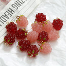 2Pcs 11*15MM Crystal Resin Clear Grapes Charms For DIY Making Earrings Necklace Bracelet Jewelry Findings Accessories