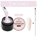 2/3pcs Extension Nail Polish Set Clear White Pink Gold Foil Glitter Quick Builder Gel Uv Led Nail Glue Nail Tips Extension Kit
