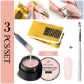 2/3pcs Extension Nail Polish Set Clear White Pink Gold Foil Glitter Quick Builder Gel Uv Led Nail Glue Nail Tips Extension Kit
