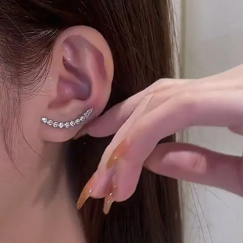 2023 Luxury Women's Earrings Rhinestone Fringe Hanging Zircon Earrings New Shiny Wedding Statement Party Jewelry Gifts