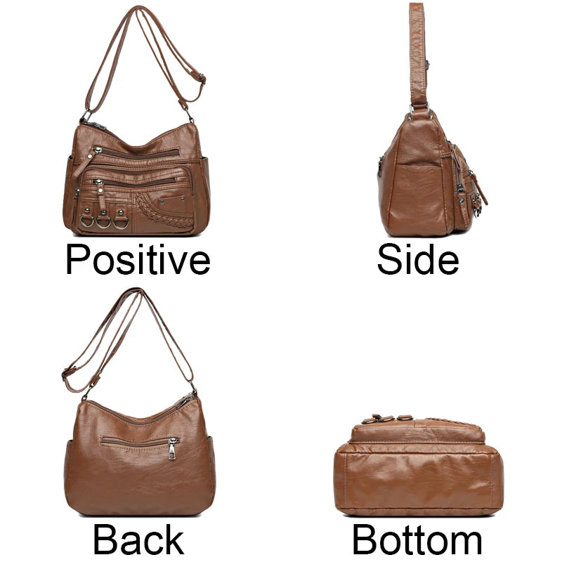 2024 New Ladies Soft Leather Bags High Quality Purses And Handbags Famous Designer Crossbody Shoulder Bag For Women Sac A Main