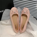 Women's New Summer PVC Wear Low Top Shallow Mouth Single Shoes Casual Fashion Bow Sandals
