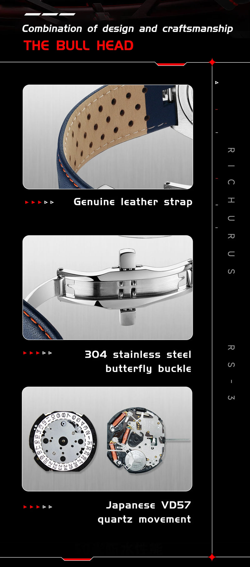 New Luxury Men Watches Multi-functional Sports Chronograph Stainless Steel Case 5ATM Waterproof Quartz Wristwatch Montre Homme