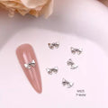 TSZS 10pcs Luxury Kawaii Bow Nail Art Charms 3D Japanese Alloy Bow Tie Jewelry Nail Rhinestone Decoration DIY Access