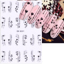 Red Wing Heart Nail Stickers 3D Glitter Stars Moon Lines Foil Metallic Manicure Valentines Decal Slider Manicure Decoration Tips