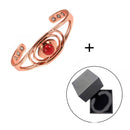 Luxury Pure Copper Women's bangles Bracelets Blue Stone Adjustable Open Cuff Health Bangles Fashion Jewelry