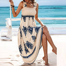 Summer Holiday Dress Women Casual Sleeveless A-Line Party Long Dress Boho Casual Sleeveless Party Dress 2024