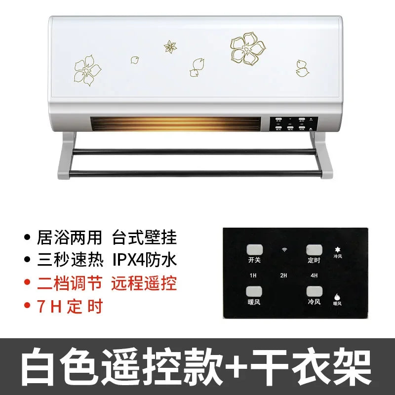 Remote Control Heating Wallmounted Home Heaters Touch Screen Mobile Type Heater Bathroom Air Conditioning Type Electric Warmer