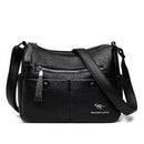 Fashion 100% Cow Leather Crossbody Luxury Designer Genuine Leather Handbag Women's Solid Color Lady Tote Shoulder Messenger Bag