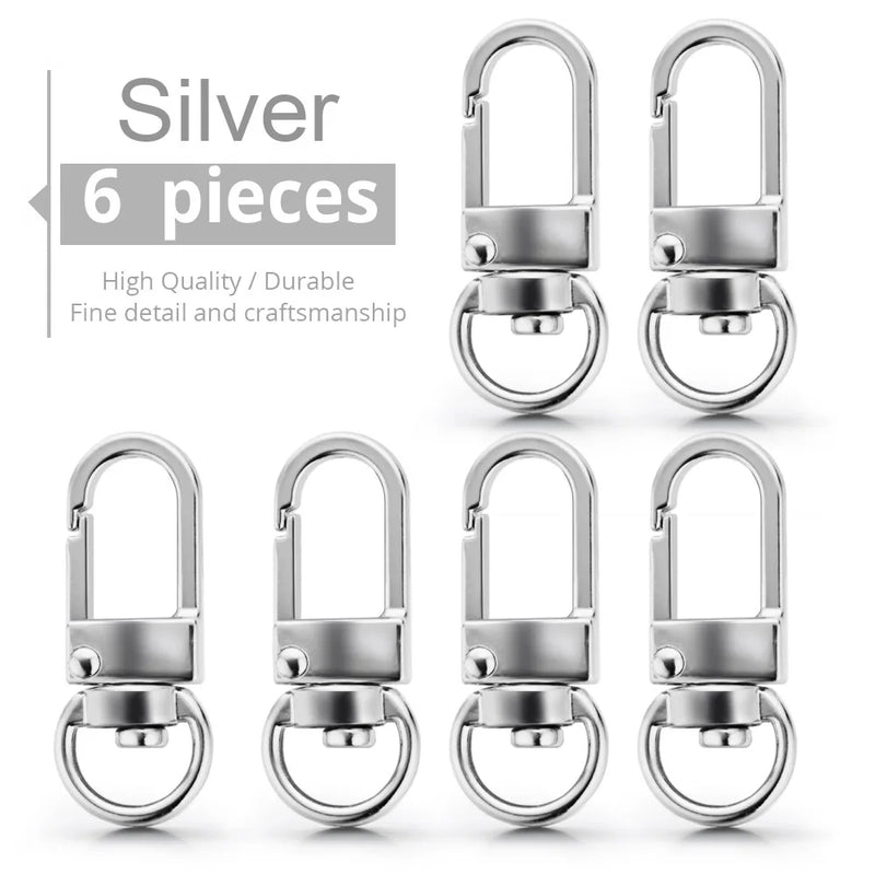6 Pcs/Lot Keychain DIY Accessories Dog Collar Buckles Swivel Trigger Clip Connector For Bag Clasp High Quality Key Ring DIY P024