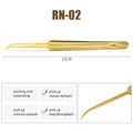 NATUHANA Anti-static Straight Eyelash Extension Tweezers Industrial Precision Curved Straight Lash Eyebrow Tweezers Makeup Tools