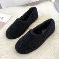 New Luxury Lambwool Moccasins Winter Cotton Shoes Women Warm Plush Loafers Comfy Curly Sheep Fur Flats Woman Large Size