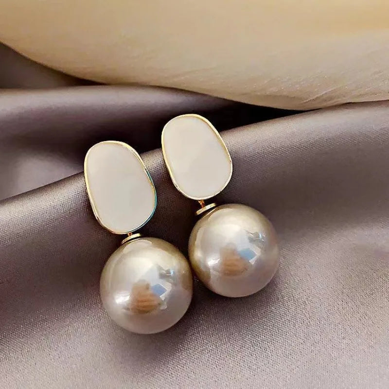Arrival Korean Light Luxury Elegant Imitation Pearl Dangle Earrings For Women Fashion Sweet Water Drop Jewelry Gifts 2023 New