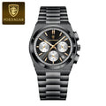 POEDAGAR Luxury Man Quartz Watch Waterproof Luminous Date Chronograph Watches For Men Stainless Steel Fashion Men's Watch Reloj