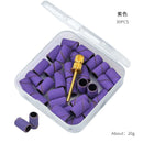 100pcs/box Nail Art Sanding Bands Pink Green Purple Grinding Sand Ring Bit for Electric Drill Machine Accessories Manicure Tools