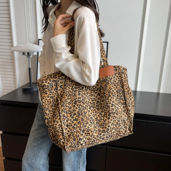 Leopard Design 2025 Korean Fashion Shopper Big Shopping Bags for Women Handbag Lady Shoulder Bag Large Capacity Bag Girl Handbag