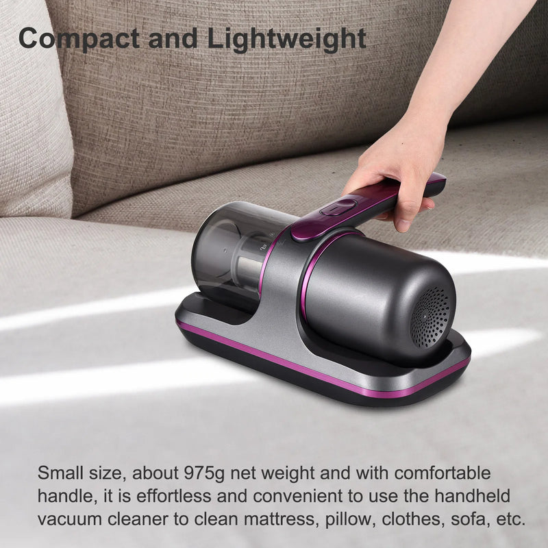 100W Mattress Vacuum Cleaner Handheld Cordless UV Bed Vacuum Cleaner Built-in Battery for Cleaning Mattress Bed Pillows Clothes