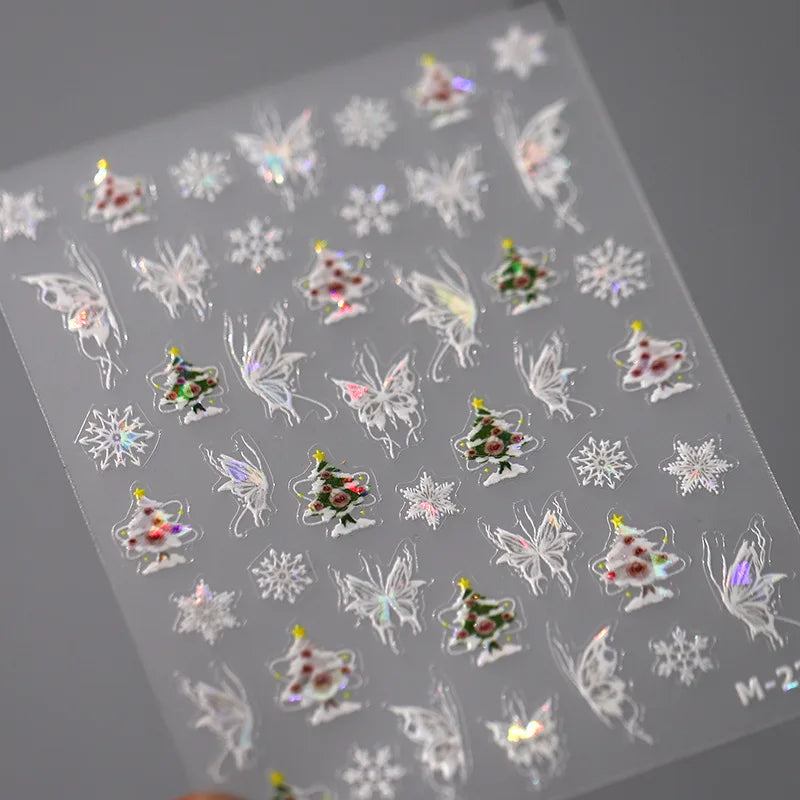 1 pc 5D Embroidery Bee Nail Art Sticker Embossed Butterfly Insect Nail Sticker High Quality Nail Art Design Decoration Sticker