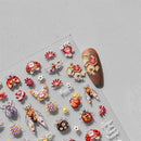 1 pc 5D Embroidery Bee Nail Art Sticker Embossed Butterfly Insect Nail Sticker High Quality Nail Art Design Decoration Sticker