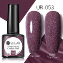 UR SUGAR - Esmalte de uñas en gel semipermanente rosa nude con purpurina, color sólido, 7,5 ml, para manicura semipermanente UV LED