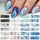 12pcs Nail Stickers Flower Leaf Lace Design Geometry Line Nail Art Sliders Manicure Polish Decal Wrap Decorations Wholesale