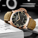 Automatic Watches for Men Mechanical Genuine Brown Leather Yellow Green Military 44mm Luxury Rose Gold Reloj Hombre Baratos