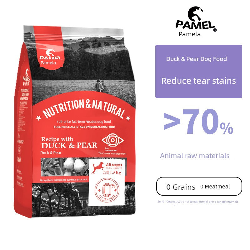 Pamila Natural Pet Nutrition Dog Food Duck Pear