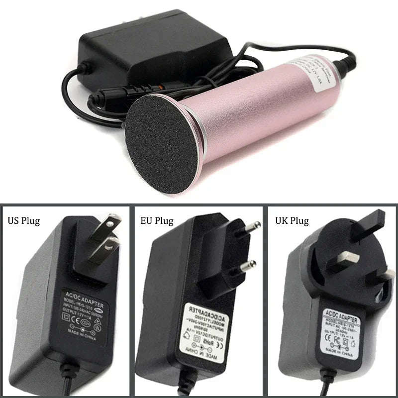 Herramientas eléctricas para pedicura, lima para pies, removedor de callos y piel muerta, máquina para limpiar y cuidar los pies, papel de lija de repuesto.