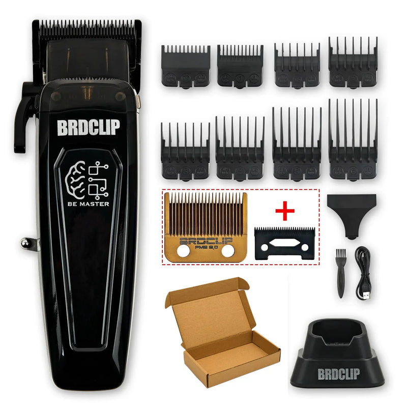 Professional BRDCLIP BRD106 2025 New Hair Clipper 7500RPM 5 Speed Control Hair Salon Trimmer DLC Blade with Charging Base Barber
